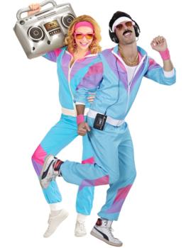 Disfraz Chandal de los  80 Azul Unisex