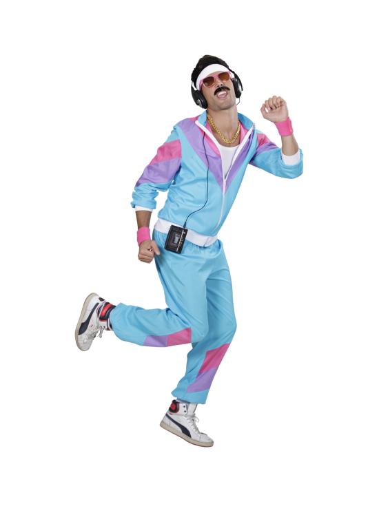 Disfraz Chandal de los  80 Azul Unisex