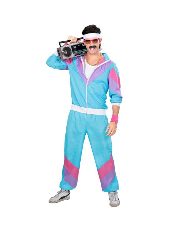 Disfraz Chandal de los  80 Azul Unisex