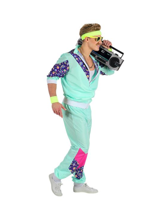 Fato de treino azul dos anos 80 para homem