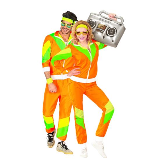 Fato de treino adulto laranja anos 80 Fato de treino adulto laranja anos 80