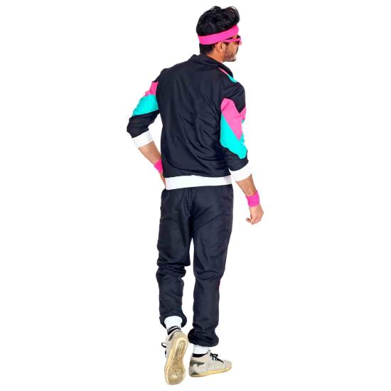 Fato de treino preto dos anos 80 para adulto Fato de treino preto dos anos 80 para adulto