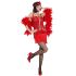 Traje adulto de Charleston vermelho da década de 1920
