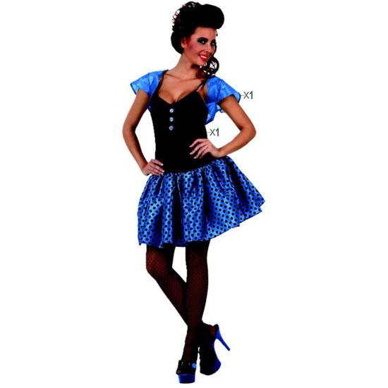 Fato de menina dos anos 60 azul Fato de menina dos anos 60 azul