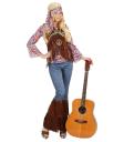 Fantasia de menina hippie boom adulto
