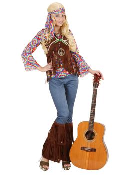 Fantasia de menina hippie boom adulto