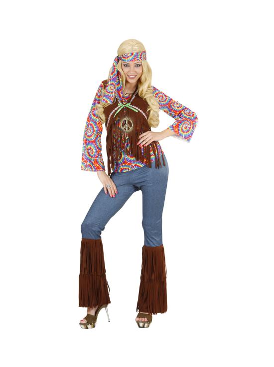 Fantasia de menina hippie boom adulto