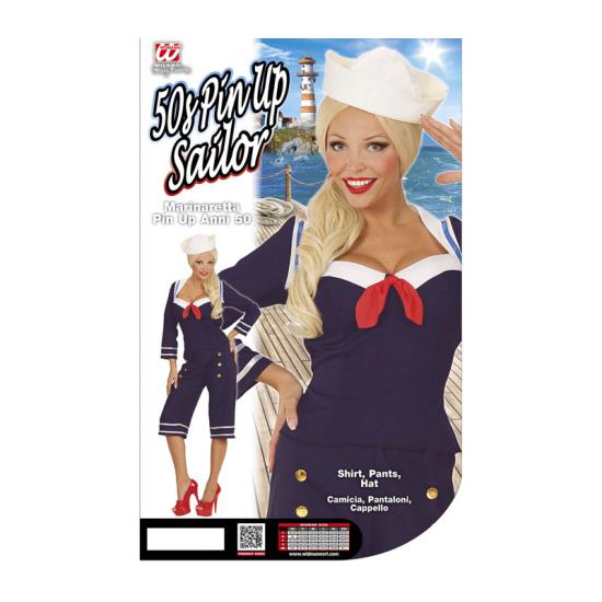 Fato Pin Up de Marinheiro Adulto dos anos 50 Fato Pin Up de Marinheiro Adulto dos anos 50