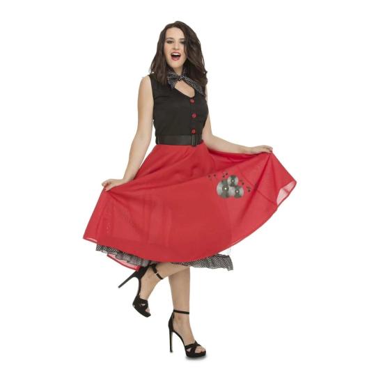 Fantasia Ye-Ye Girl dos anos 50-60 tamanho adulto Fantasia Ye-Ye Girl dos anos 50-60 tamanho adulto