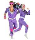 Fato de treino Purple Touch dos anos 80 para adulto
