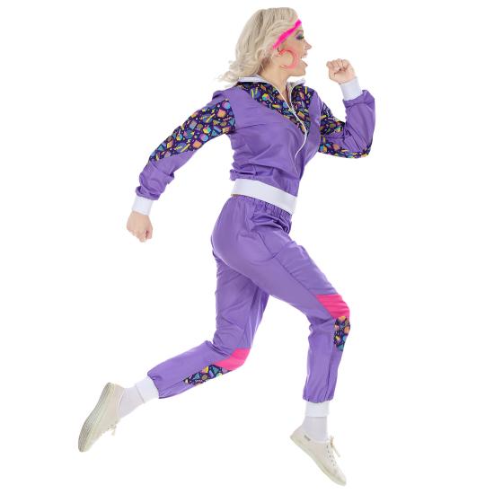 Fato de treino Purple Touch dos anos 80 para adulto
