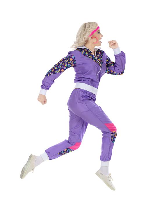 Fato de treino Purple Touch dos anos 80 para adulto