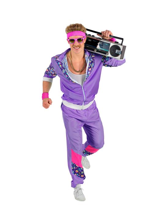 Fato de treino Purple Touch dos anos 80 para adulto