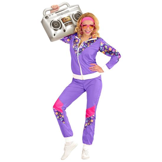 Fato de treino Purple Touch dos anos 80 para adulto