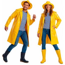 Fantasia de marinheiro amarelo unissex para adultos