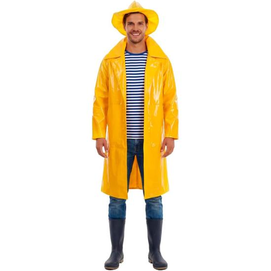 Fantasia de marinheiro amarelo unissex para adultos