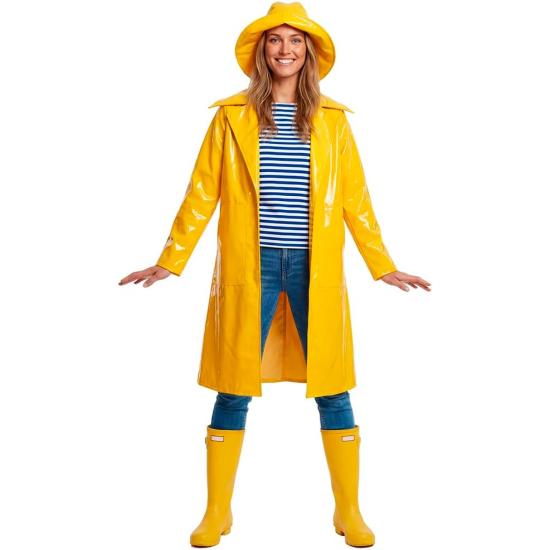 Fantasia de marinheiro amarelo unissex para adultos