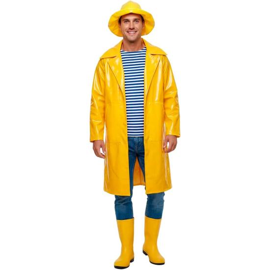 Fantasia de marinheiro amarelo unissex para adultos