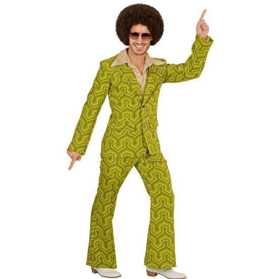 Fato de Disco Chulo verde anos 70 para adulto Fato de Disco Chulo verde anos 70 para adulto