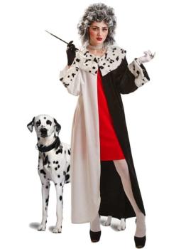 Fato de Cruella de Vil 101 Dálmatas para adulto