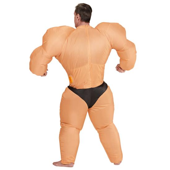 Fantasia inflável de fisiculturista, tamanho único.