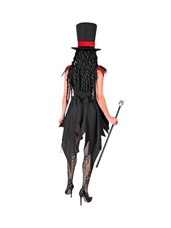 Fantasia de Dia dos Mortos para mulher – vestido e chapéu