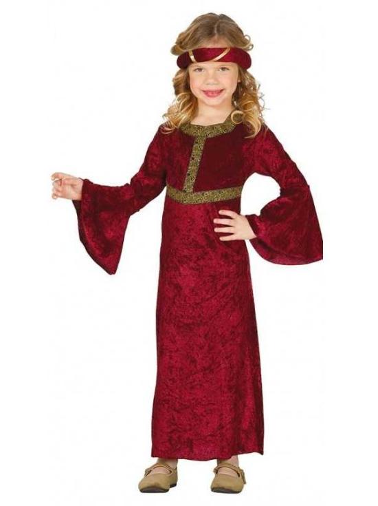 Fato de senhora da corte medieval para menina