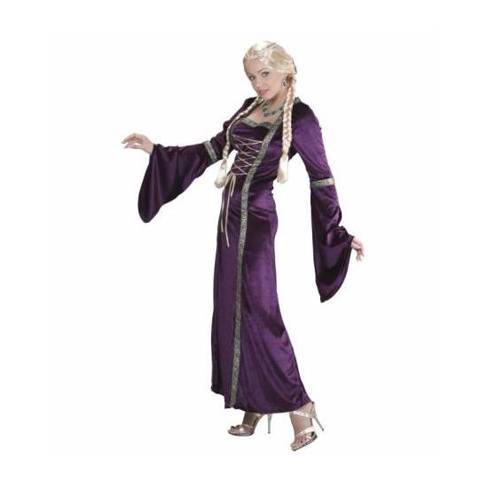 Fato de senhora medieval roxo adulto tamanho M Fato de senhora medieval roxo adulto tamanho M