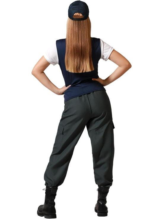 Fantasia feminina de agente de segurança