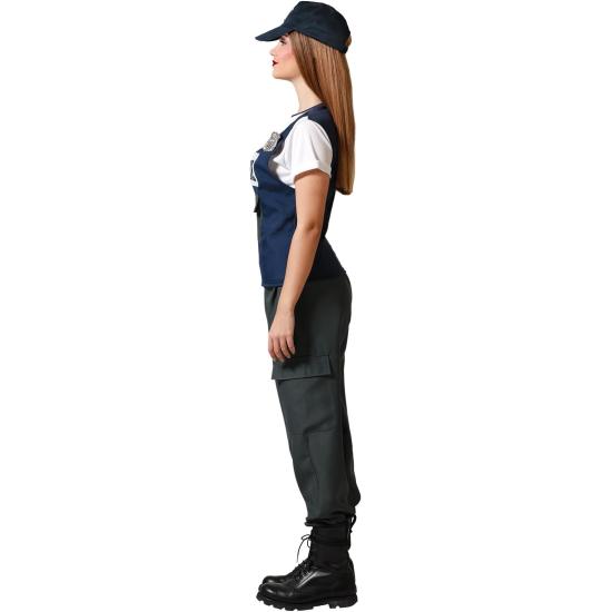 Fantasia feminina de agente de segurança