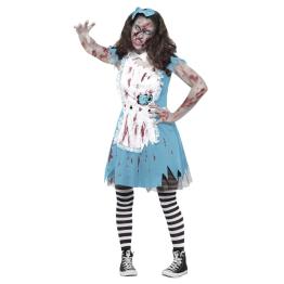 Fato de Alice Zombie para adulto