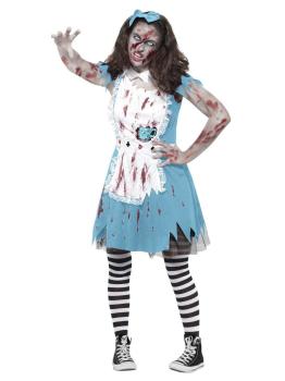 Fato de Alice Zombie para adulto