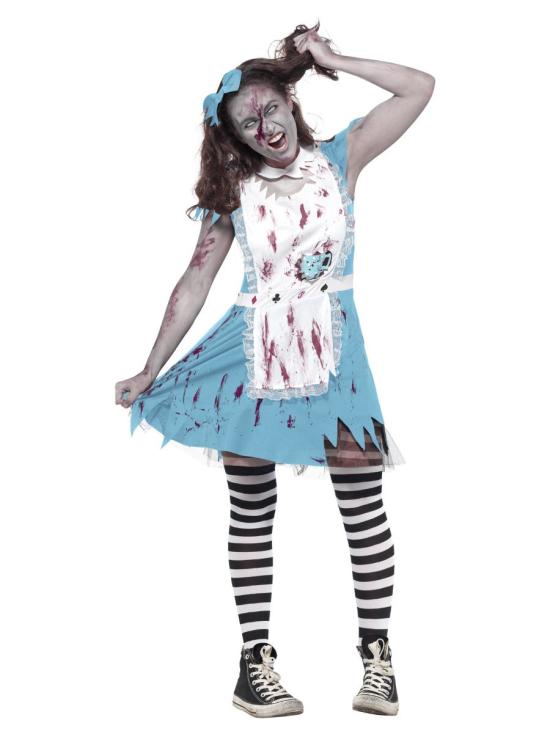 Fato de Alice Zombie para adulto