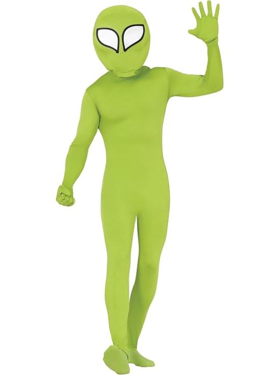 Fato de alienígena verde para homem