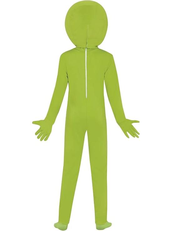 Fato de alienígena verde para menino e menina