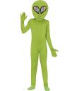 Fato de alienígena verde para menino e menina
