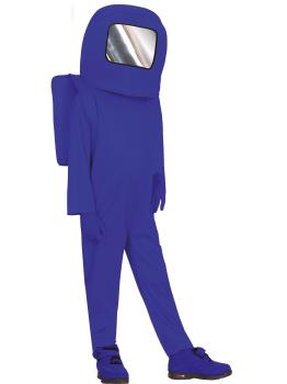 Fato de Among Us azul para criança