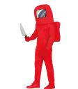 Among Us Fato vermelho para adulto