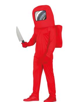 Among Us Fato vermelho para adulto