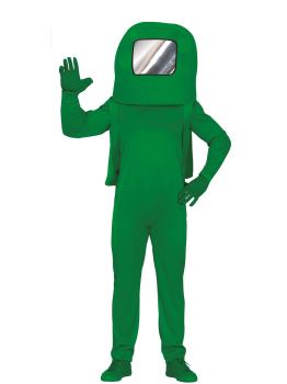 Fato de Among Us verde para adulto