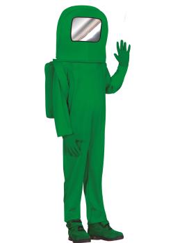 Fato verde entre nós para criança