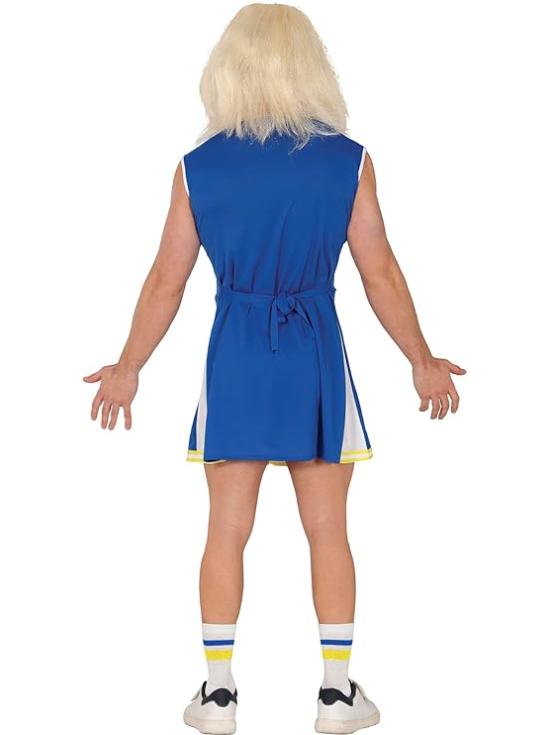 Fantasia de líder de torcida azul masculina – Vestido de líder de torcida adulto