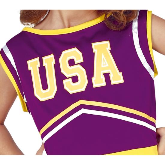 Fato de líder de claque lilás para menina Fato de líder de claque lilás para menina