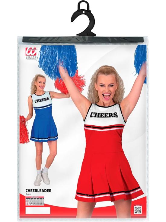 Fantasia de líder de torcida vermelha feminina – Vestido CHEERS