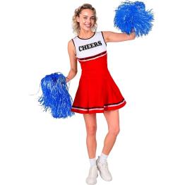 Fantasia de líder de torcida vermelha feminina – Vestido CHEERS