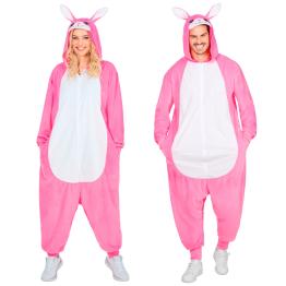 Fantasia de Coelho Rosa Unissex para Adultos