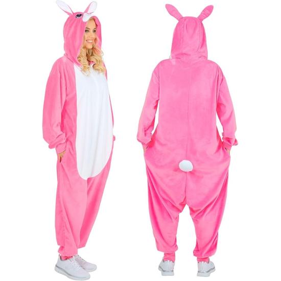 Fantasia de Coelho Rosa Unissex para Adultos