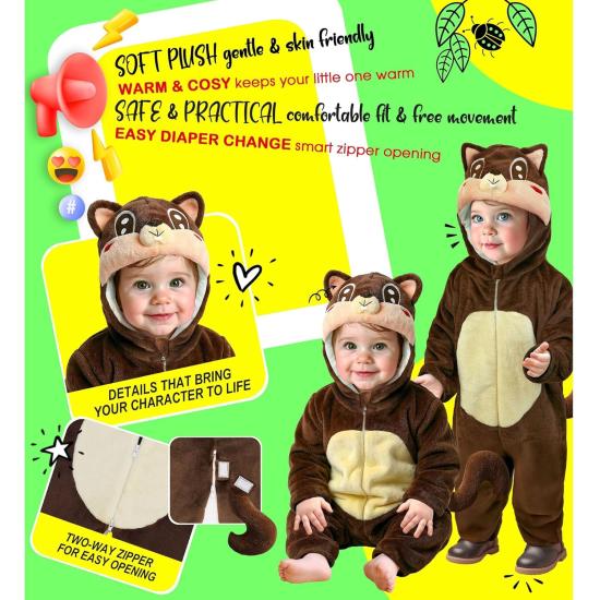 fantasia de esquilo para bebês