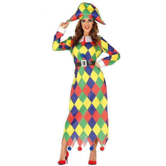 Fato de Arlequina Adulto Cores