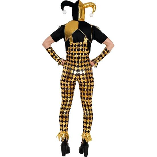 Fantasia de Arlequim Dourada para Mulheres